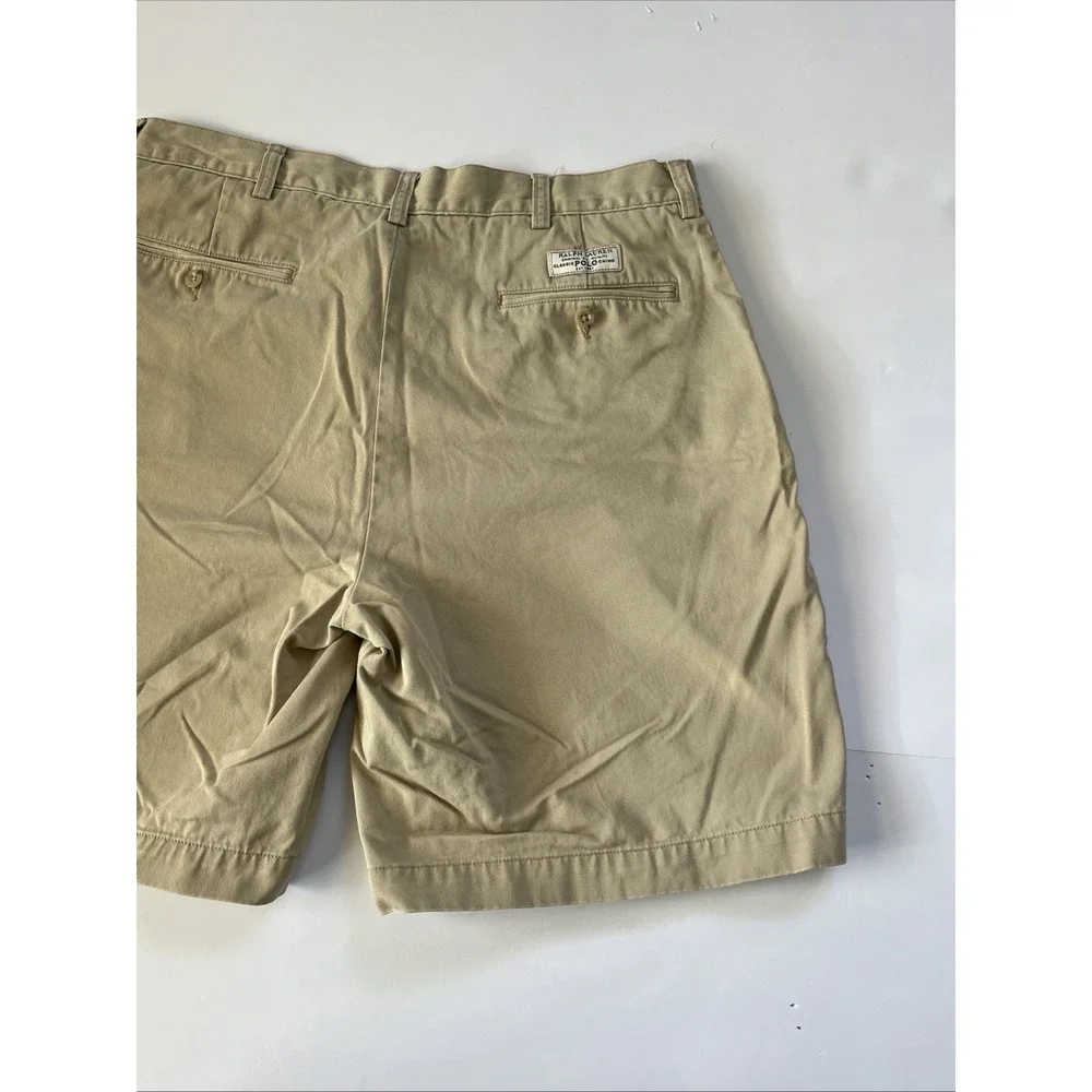 Polo Ralph Lauren Shorts Size 35 Khaki Cotton Prospect Classic Chino Golf Summer